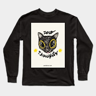 Zero Thoughts Meow Meow Long Sleeve T-Shirt